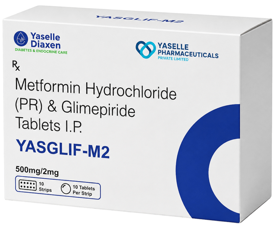 Metformin 500 mg + Glimepiride 2 mg Tablets
