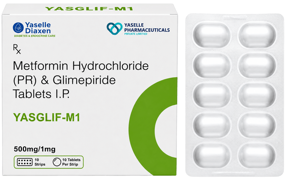 Metformin 500 mg + Glimepiride 1 mg (Tab)
