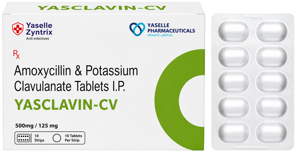 Amoxicillin 500 mg + Clavulanic Acid 125 mg (Tab)