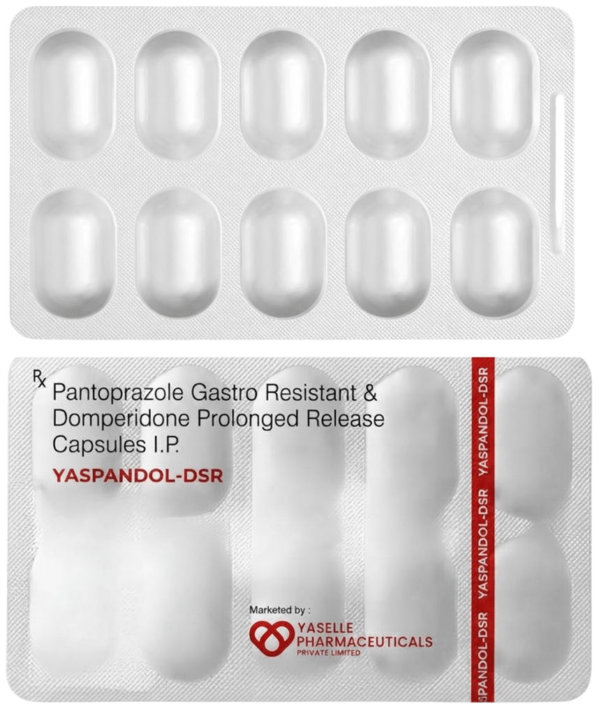 Pantoprazole 40 mg + Domperidone 10 mg (Tab)